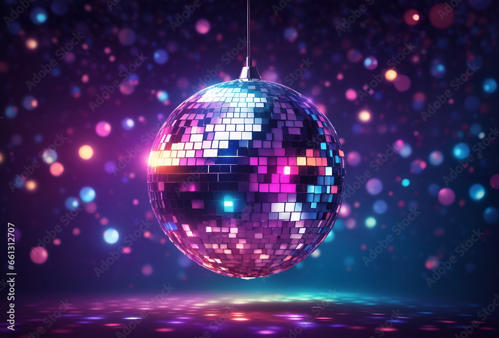 disco ball and colorful lights disco ball and colorful lights