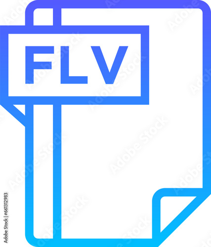 FLV Line Gradient Icon pictogram symbol visual illustration