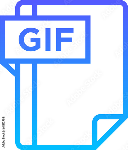 GIF Line Gradient Icon pictogram symbol visual illustration