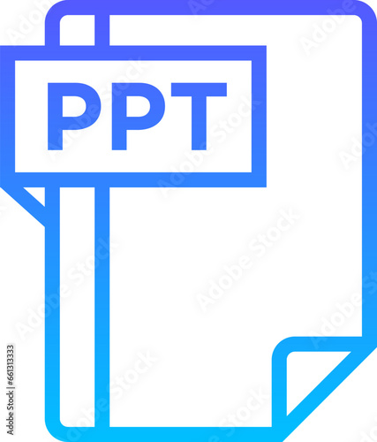 PPT Line Gradient Icon pictogram symbol visual illustration