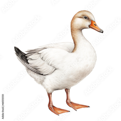 A cute, adorable duck. Graphic material about birds. Generative AI