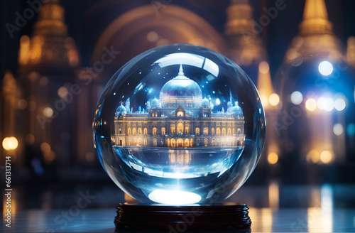 glass ball and palace