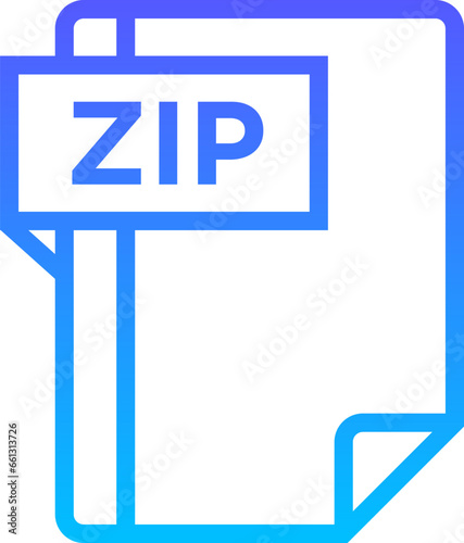 ZIP Line Gradient Icon pictogram symbol visual illustration