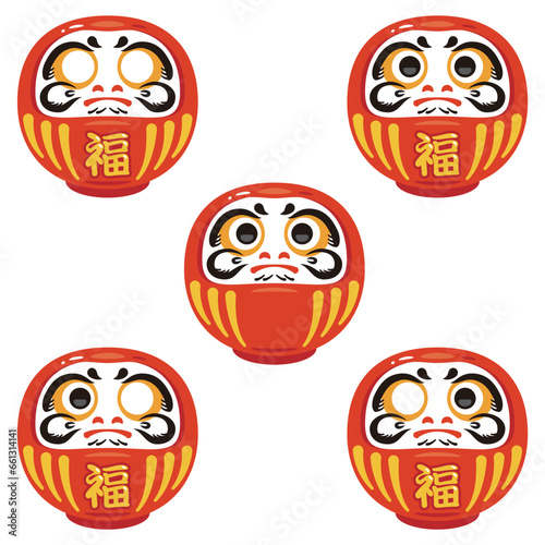 福　赤い達磨　セット