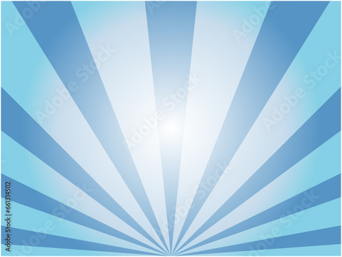集中線が広がる爽やかなグラデーション背景素材_ブルー