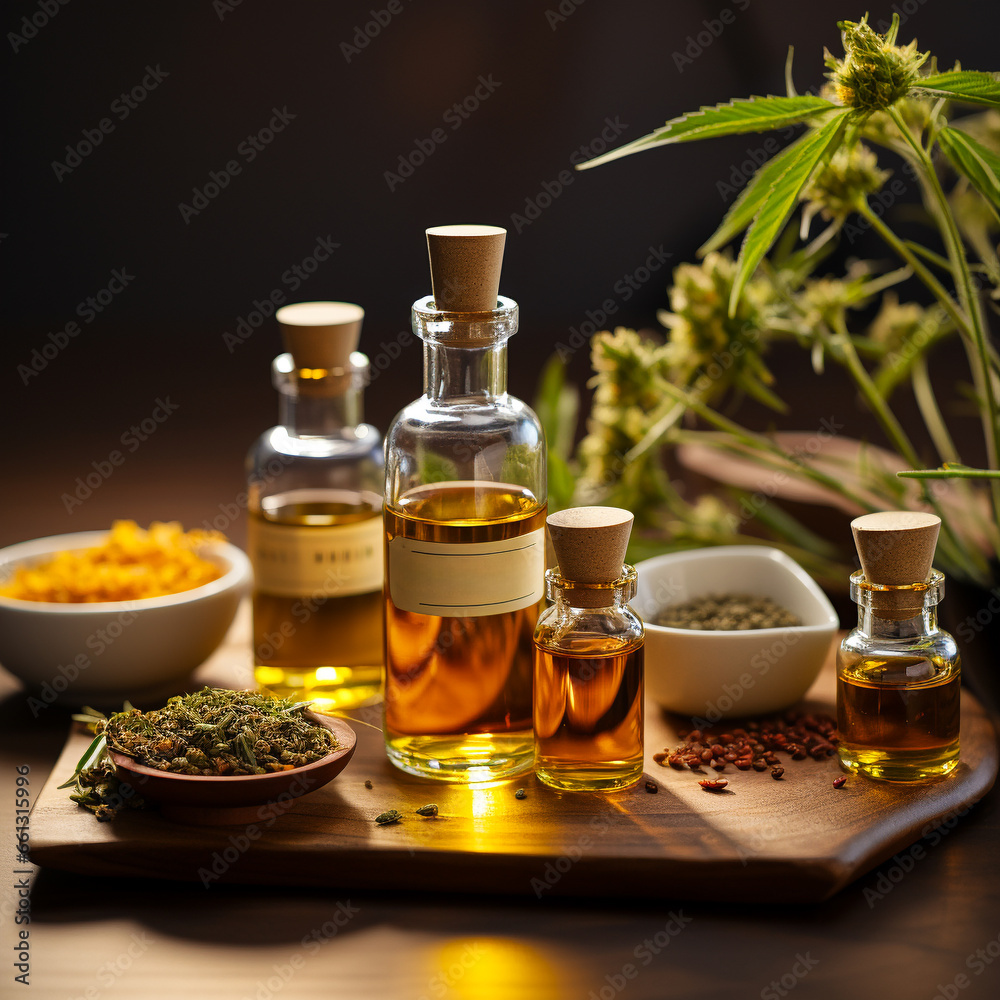biomedical and organic canabis medicine, medicinal plants, CBD oil, canabis oil, medicinal canabis products for medicinal purposes, including canabis leaf. AI generativ biomedical and organic canabis medicine, medicinal plants, CBD oil, canabis oil, medicinal canabis products for medicinal purposes, including canabis leaf. AI generativ