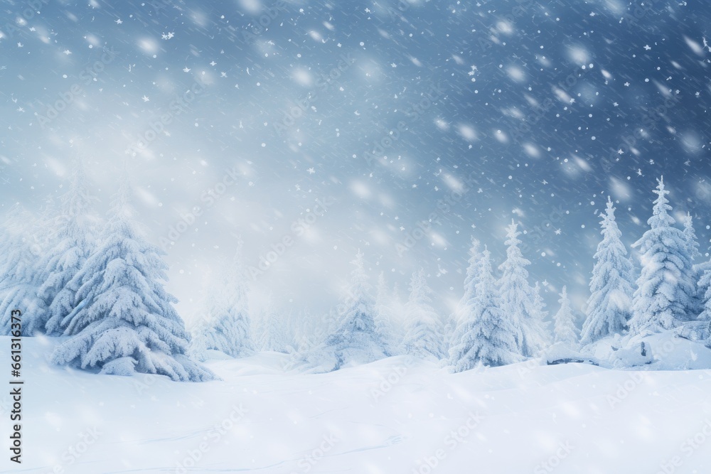 Fototapeta premium snow covered trees