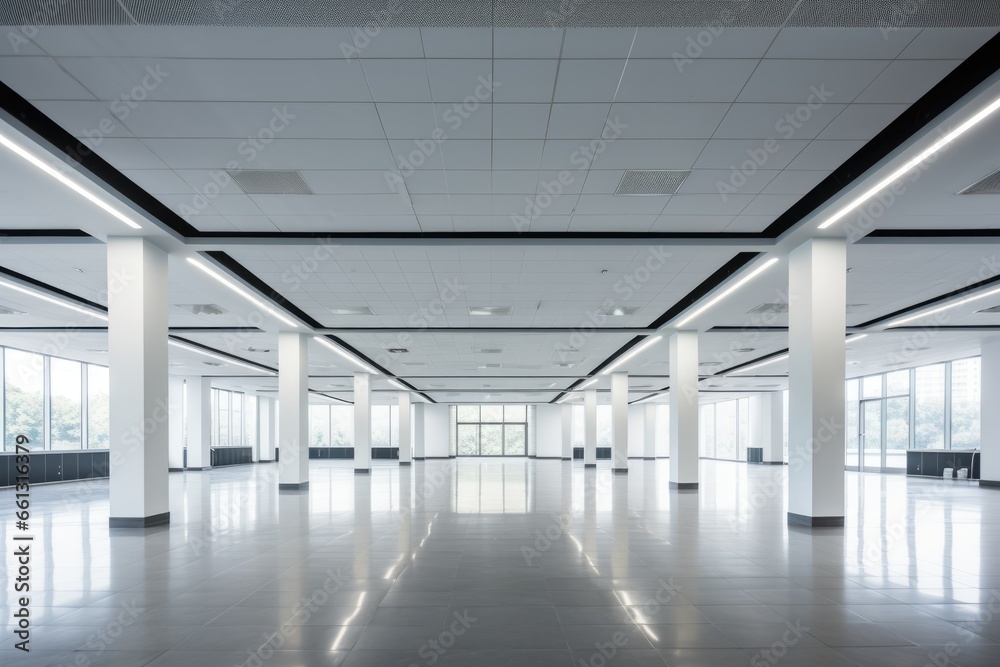 Modern white empty office
