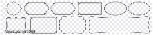 vintage frames labels set collection vector editable illustration
