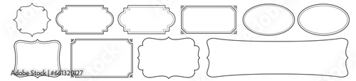 vintage frames labels set collection vector editable illustration
