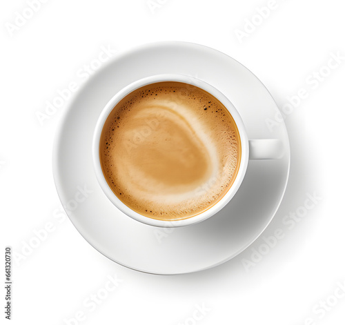 cup of coffee in white background ai generative
