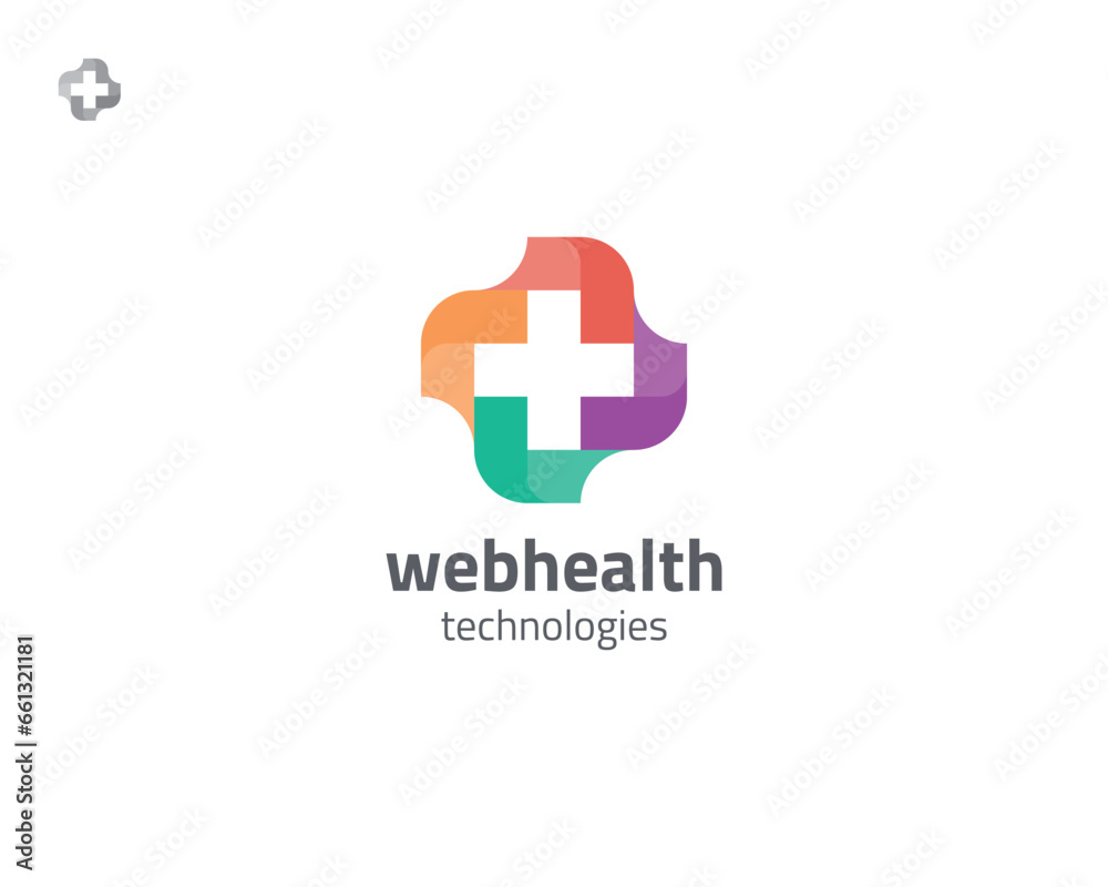 Colorful health medicine logo icon Colorful health medicine logo icon