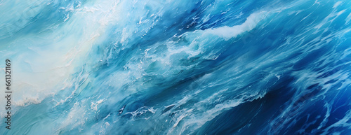 Abstract background of sea waves in the style of oil painting  © Denniro