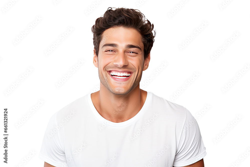 Studio portrait of a handsome young white Americana man with a beautiful smile isolated on transparent png background. Studio portrait of a handsome young white Americana man with a beautiful smile isolated on transparent png background.