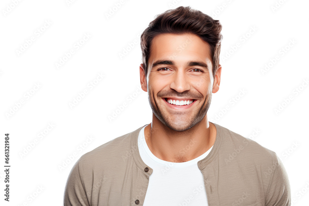 Studio portrait of a handsome young white Americana man with a beautiful smile isolated on transparent png background. Studio portrait of a handsome young white Americana man with a beautiful smile isolated on transparent png background.