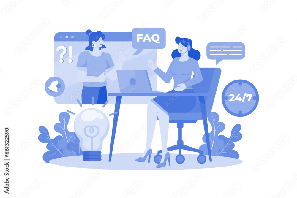 Service guide answers customer FAQ.