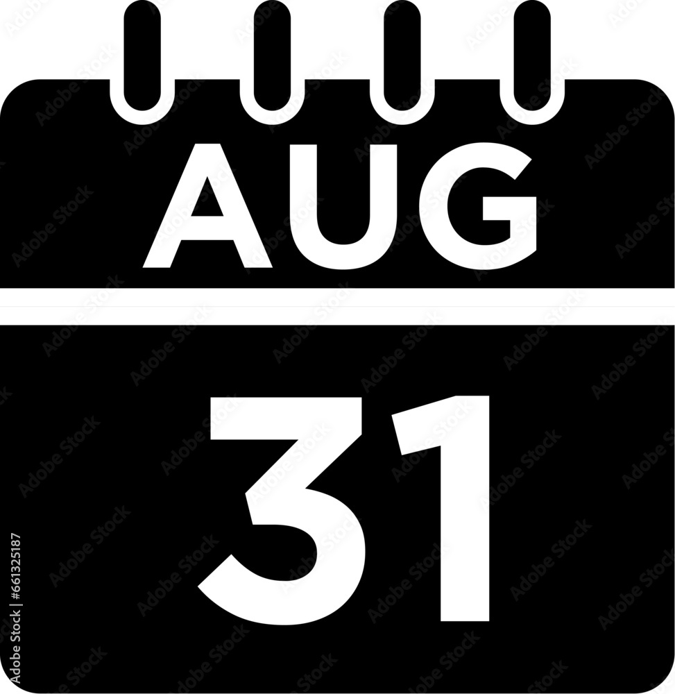 08-August - 31 Glyph black Icon pictogram symbol visual illustration 08-August - 31 Glyph black Icon pictogram symbol visual illustration
