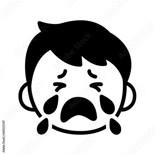 Solid black icon for Tears