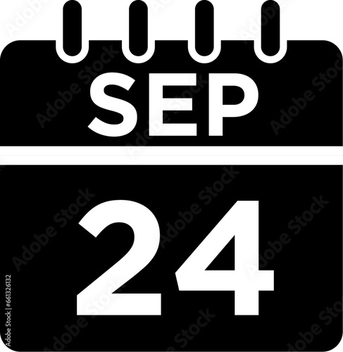 09-September - 24 Glyph black Icon pictogram symbol visual illustration