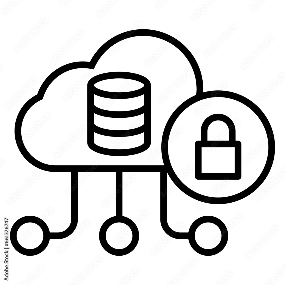 Outline Protection Data Icon Outline Protection Data Icon