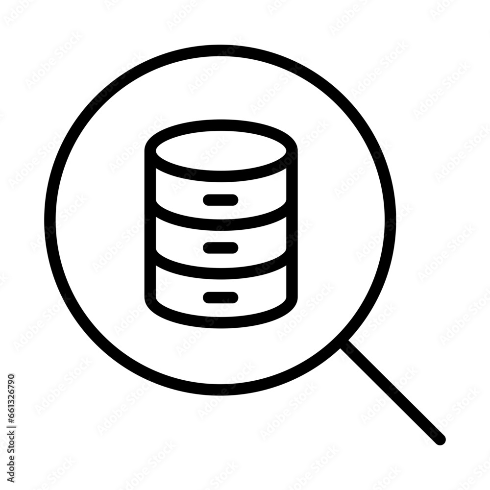 Outline Search Data Icon Outline Search Data Icon