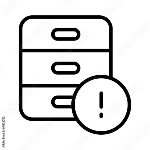 Outline Info Archive Icon