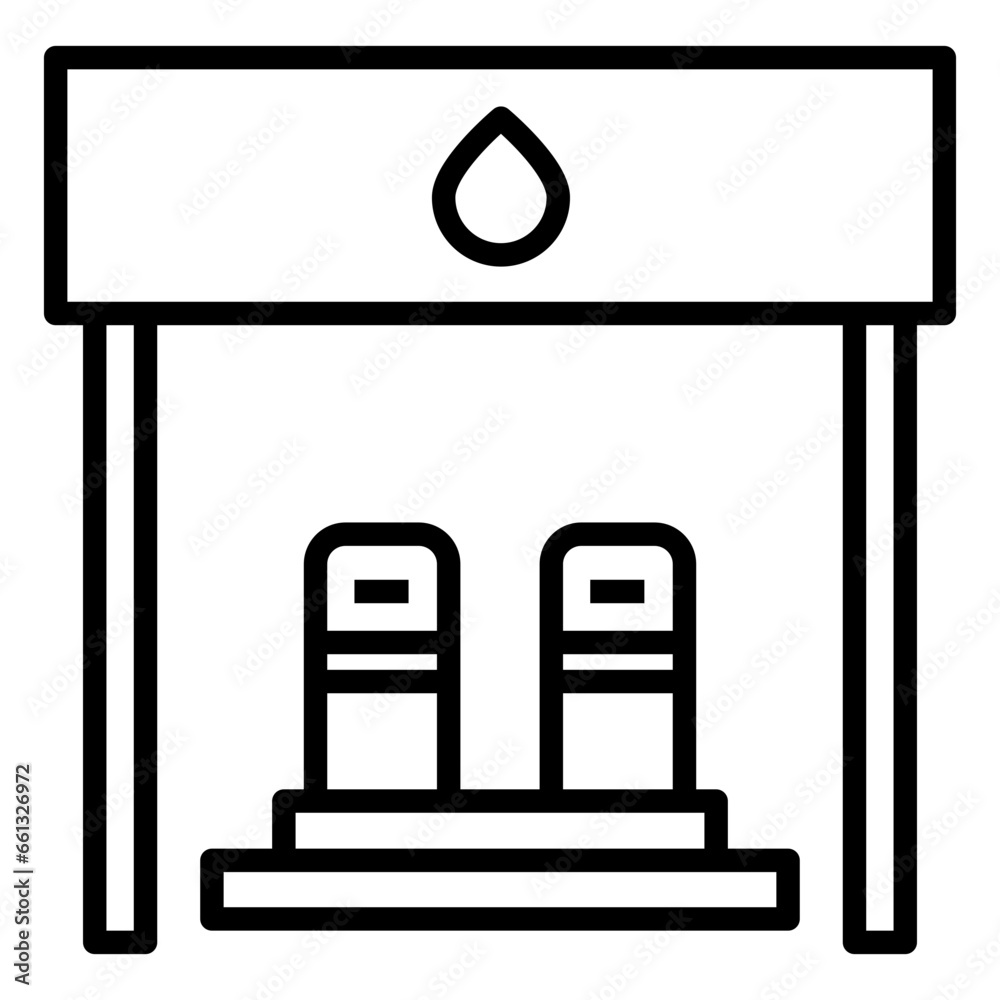 Outline Petrol bunk icon Outline Petrol bunk icon