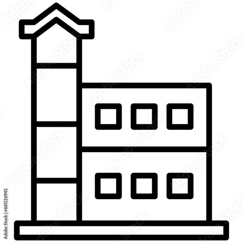 Outline convention hall icon