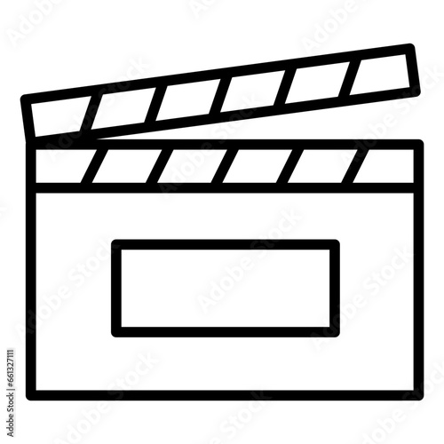 Outline Digital Clapperboard icon