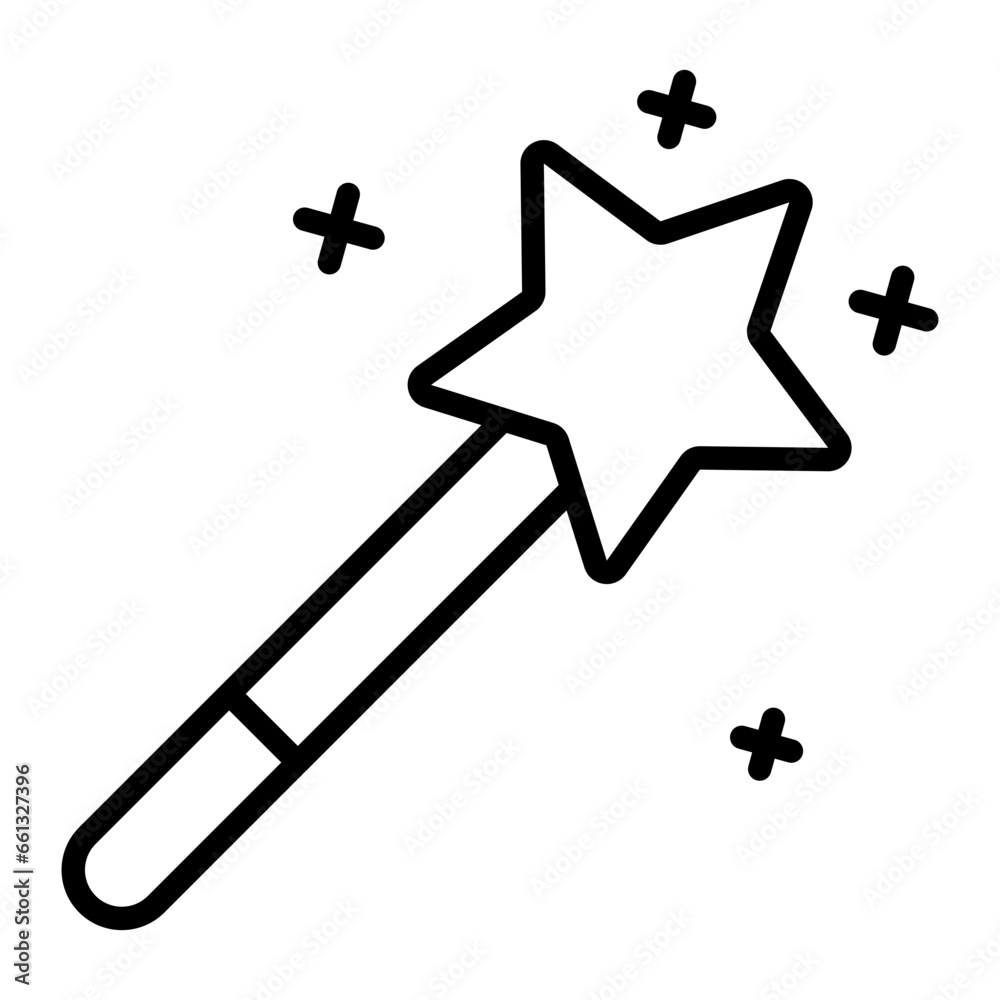 Outline Magic wand icon Outline Magic wand icon