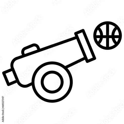 Outline Cannon icon