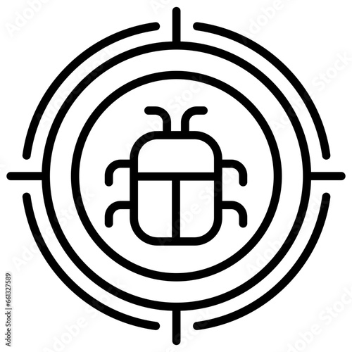 Outline Target Bug icon