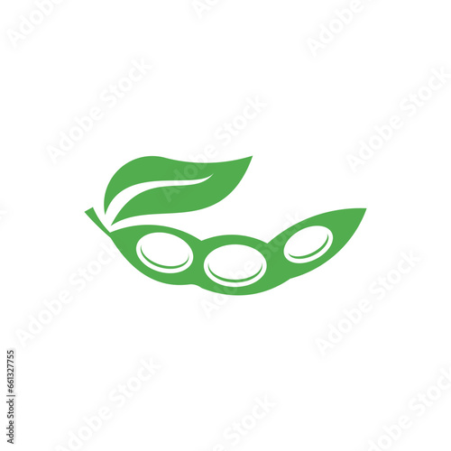 Soya bean design element vector icon with creative modern concept