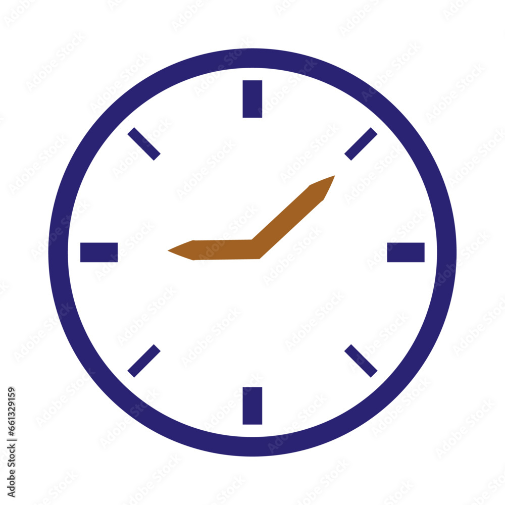Vector illustration of clock on white background Vector illustration of clock on white background