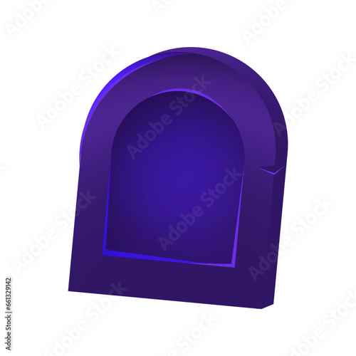 Vector grave stone design illustration isolated on white background