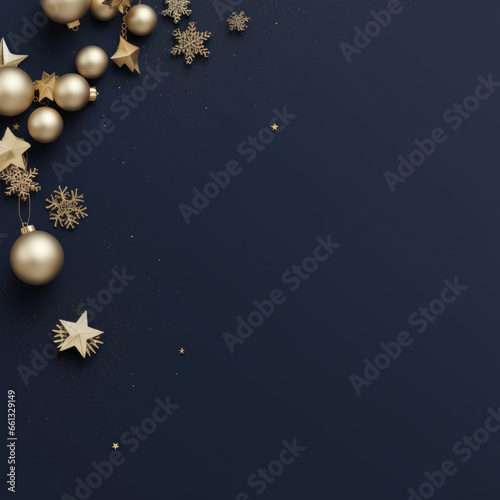 Christmas festive celebration greeting ball decorative ornament greeting festive colorful ball shiny element background. Gold and white colours