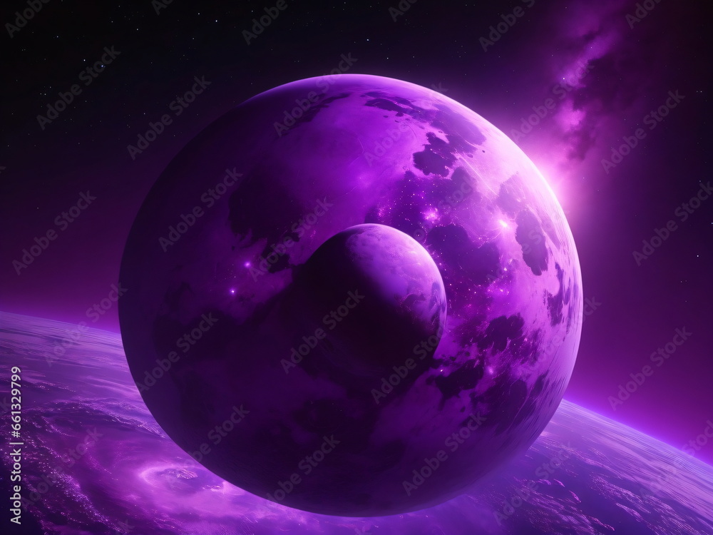 Purple planet in space, earth, moon, space, planets, galaxy, universe Purple planet in space, earth, moon, space, planets, galaxy, universe