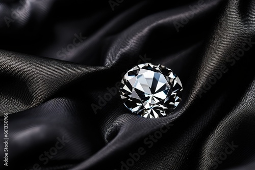 Diamond on a black fabric background