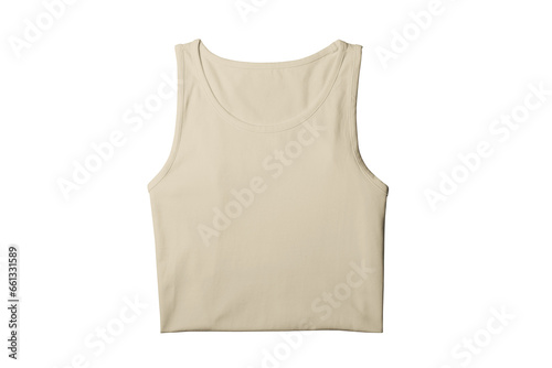 Canvastavla Blank Tan Fold Tank Tops Template for Presentation Design