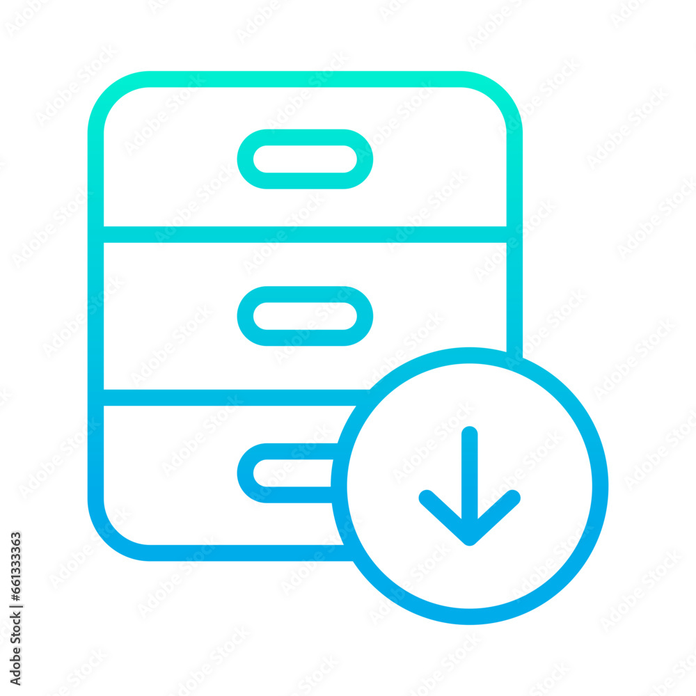 Outline gradient Download Archive Icon Outline gradient Download Archive Icon