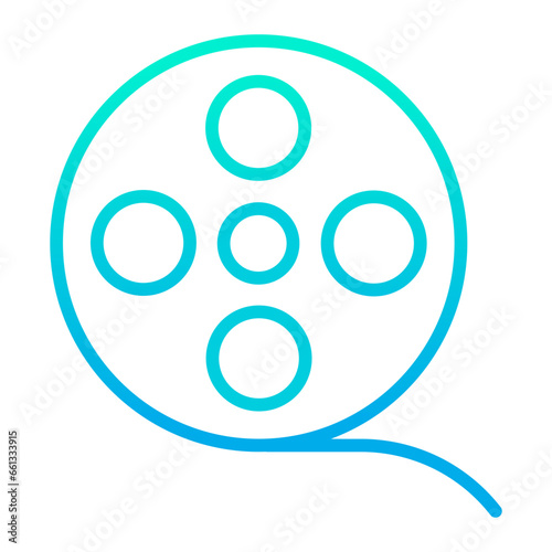 Outline gradient Reel icon