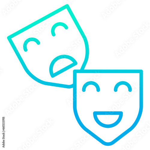 Outline gradient Theatre icon