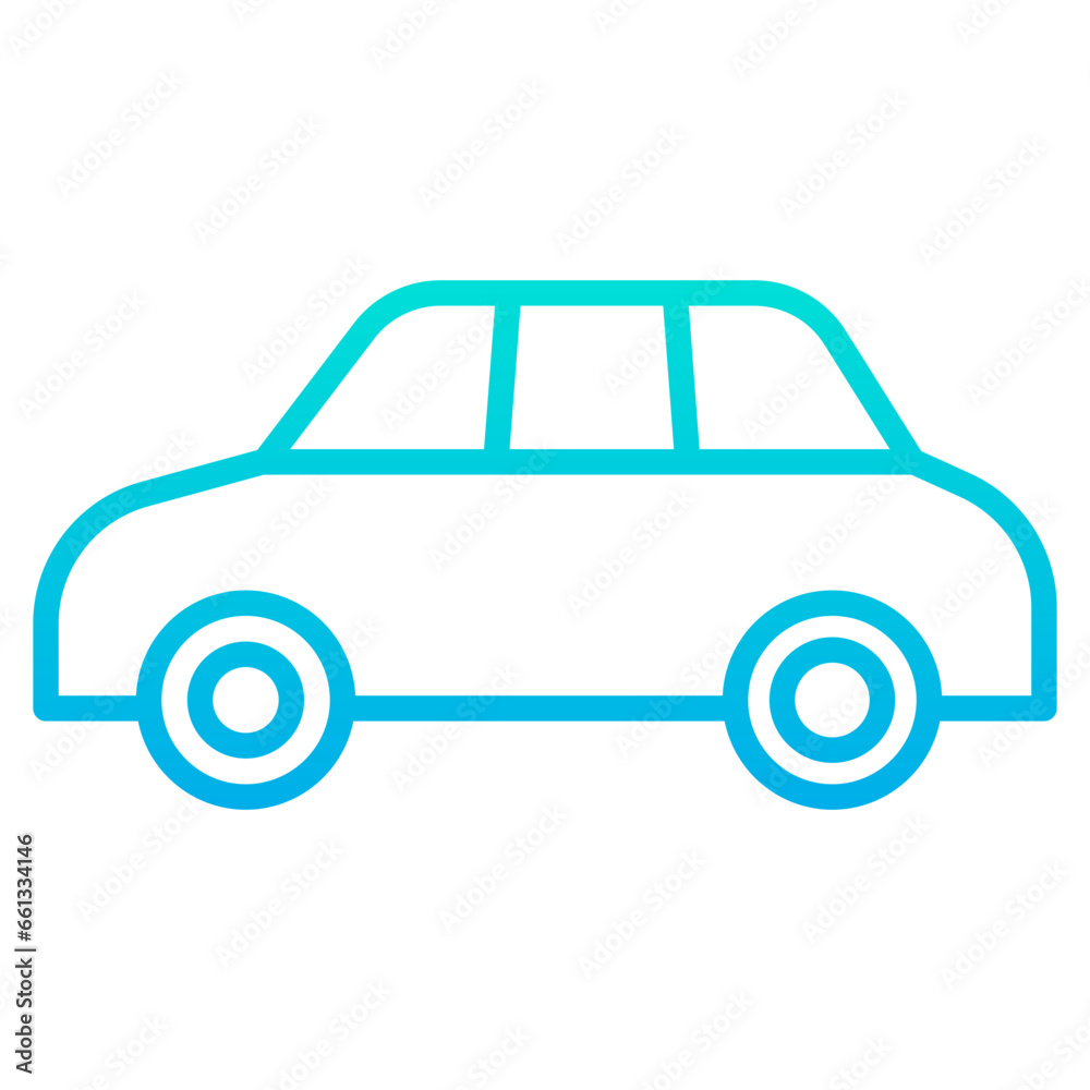 Outline gradient Car icon Outline gradient Car icon