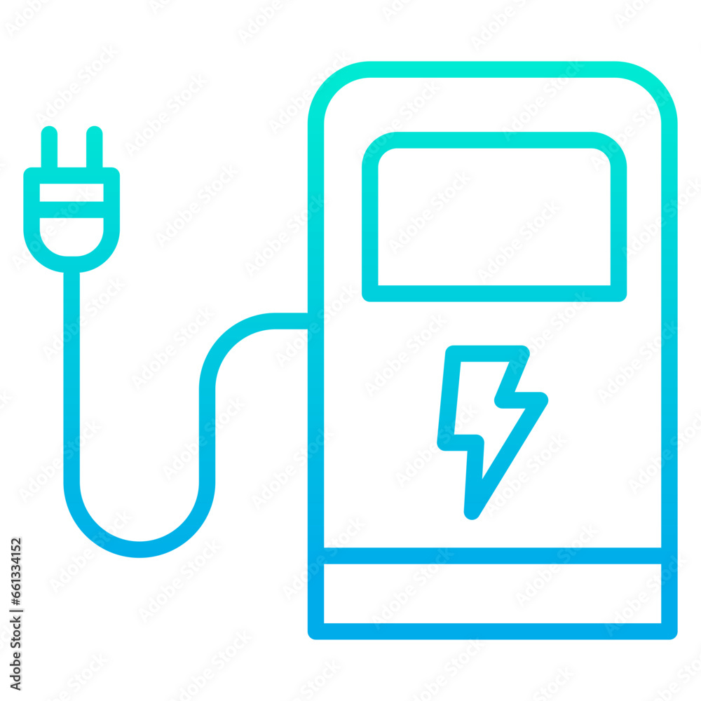 Outline gradient Charging icon Outline gradient Charging icon