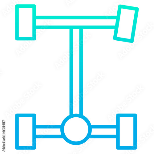 Outline gradient Axel icon
