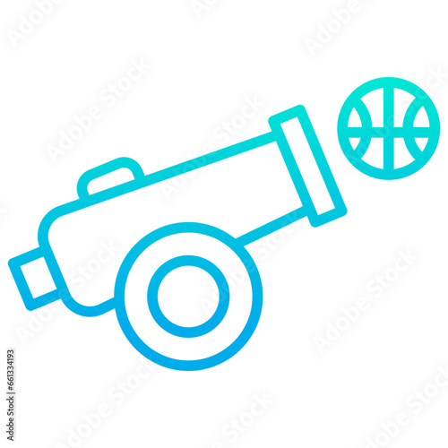 Outline gradient Cannon icon