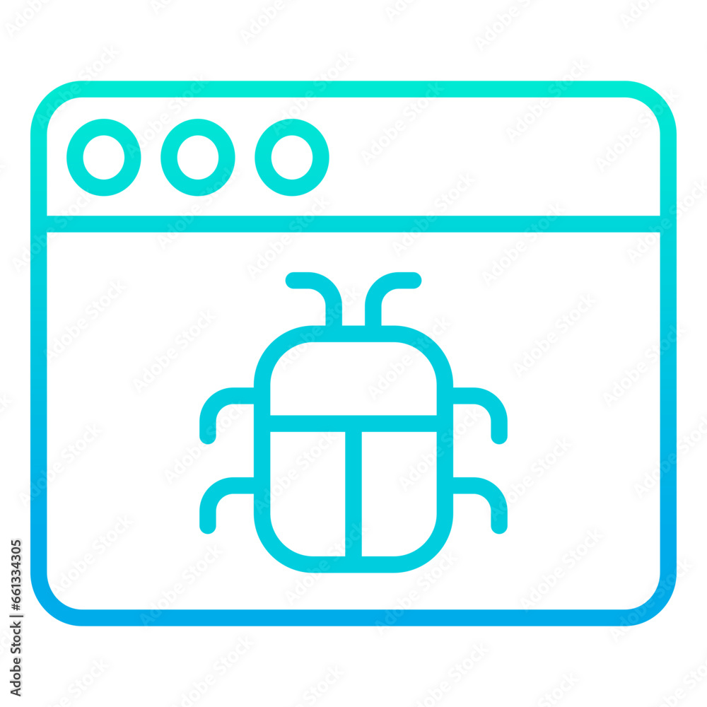 Outline gradient Web Bug icon Outline gradient Web Bug icon