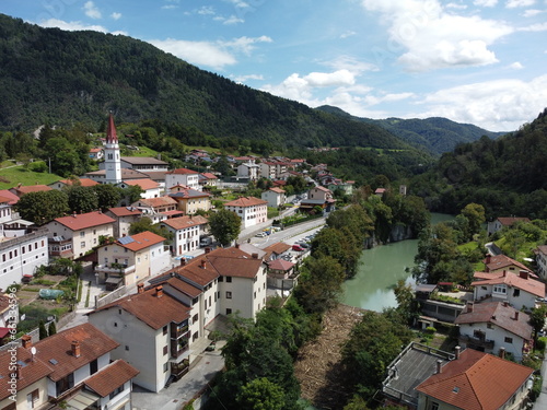 Most na Soči, Slovenia - drone footage.