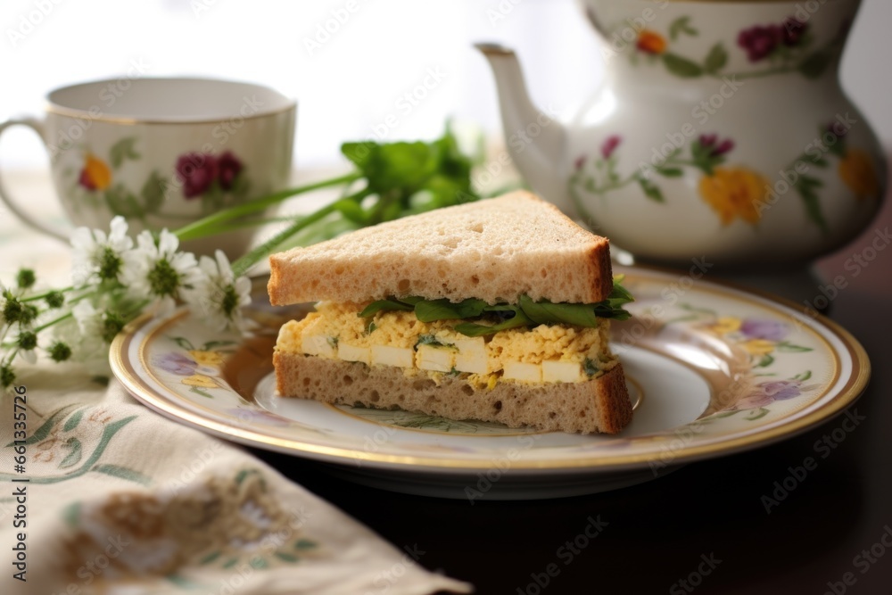 camomile infused hummus sandwich on a cream porcelain plate camomile infused hummus sandwich on a cream porcelain plate