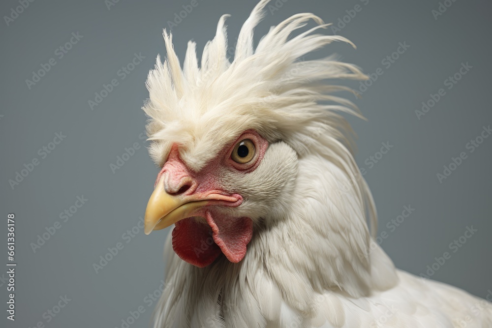 close up portrait of a chicken